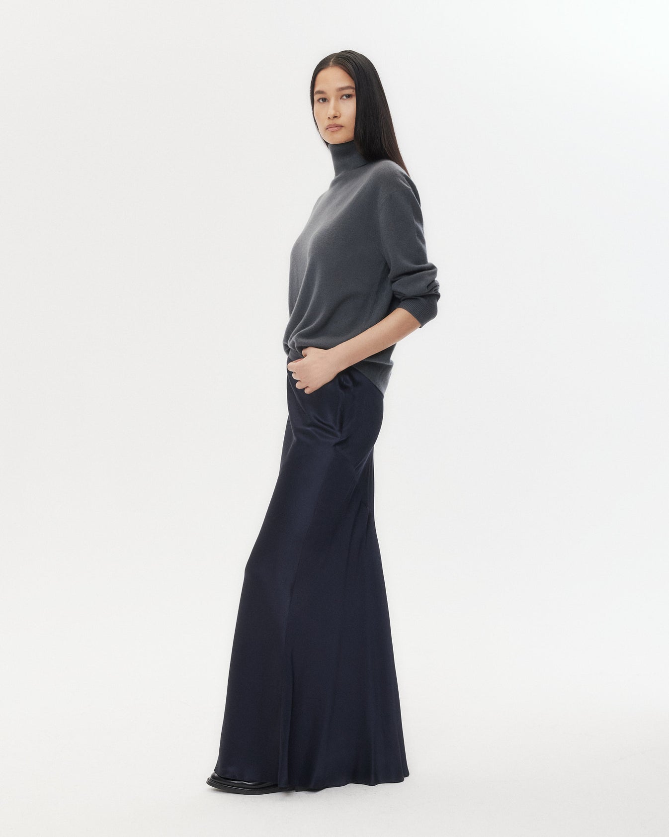 TWP Night sky My Endless Love Skirt in Hammered Viscose Satin view 1