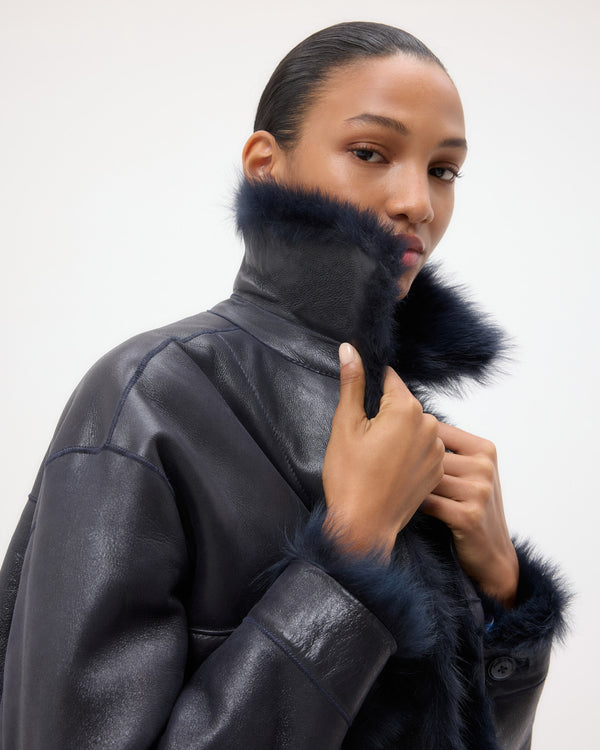 TWP Midnight Aspen Jacket in Shearling view 1