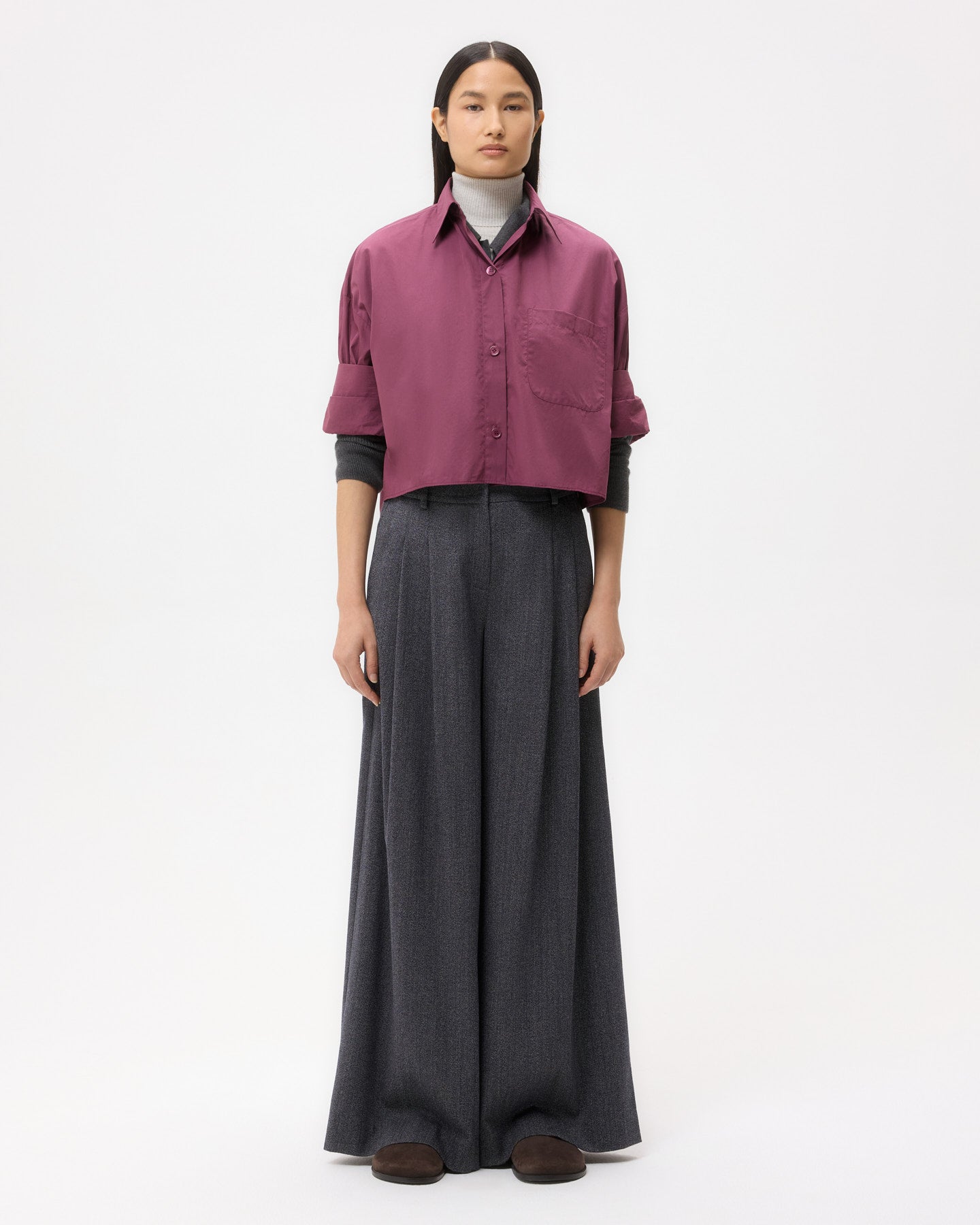 TWP Crushed violets Next Ex Shirt in Super Compact Poplin view 6