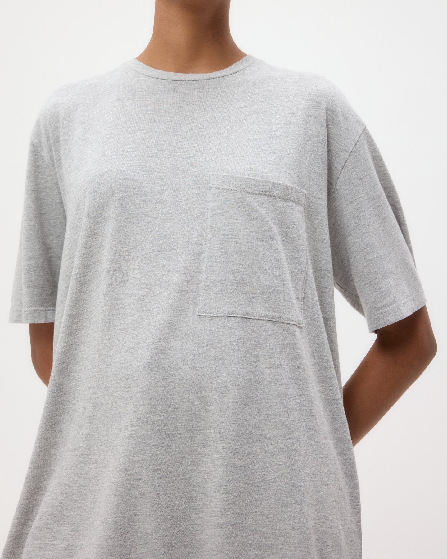 TWP Charcoal Big Boy Tee in Supima Cotton view 3