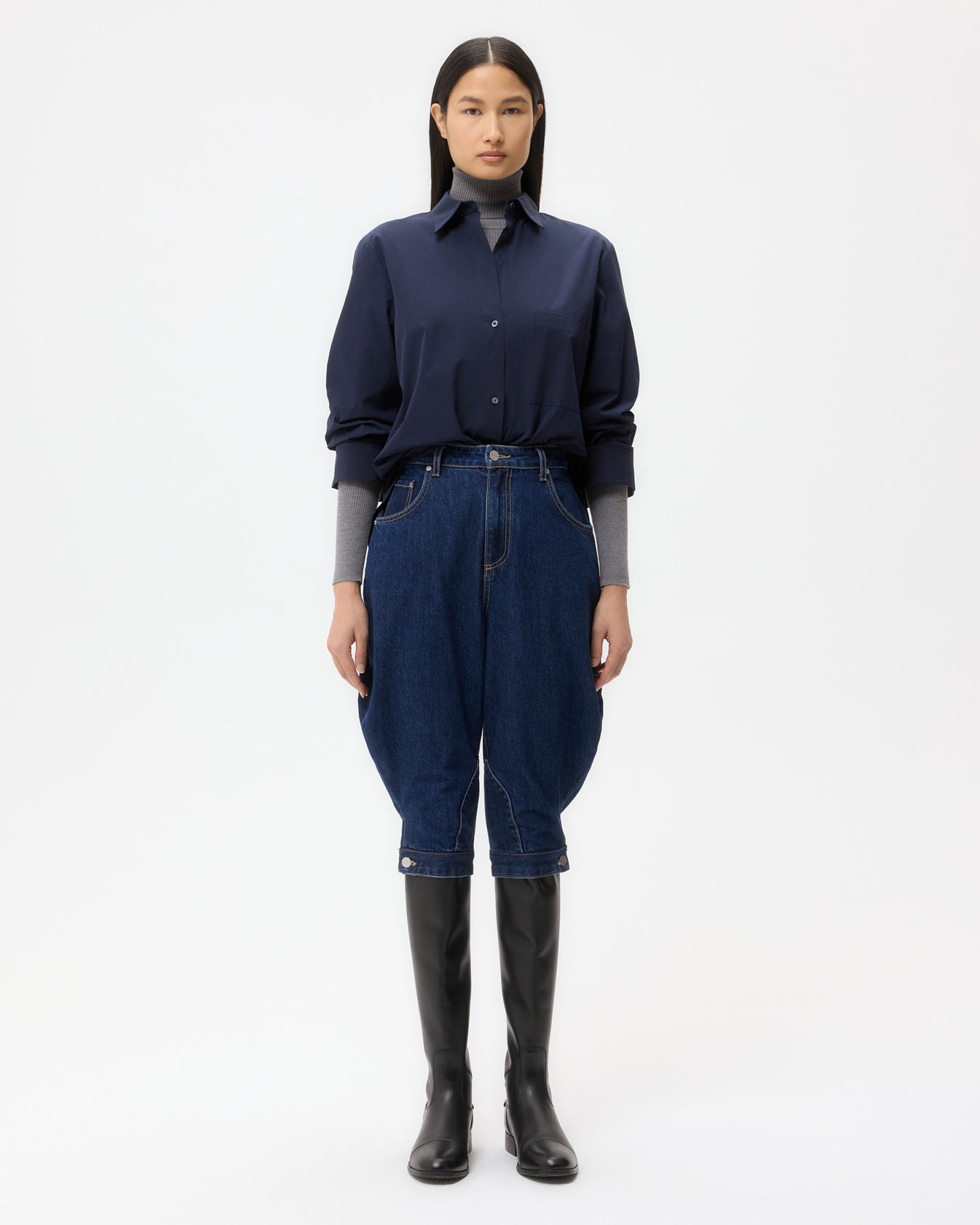 TWP Midnight Next Morning Shirt in Super Compact Poplin view 6