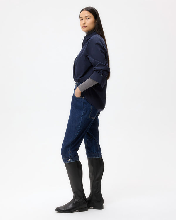 TWP Midnight Next Morning Shirt in Super Compact Poplin view 4