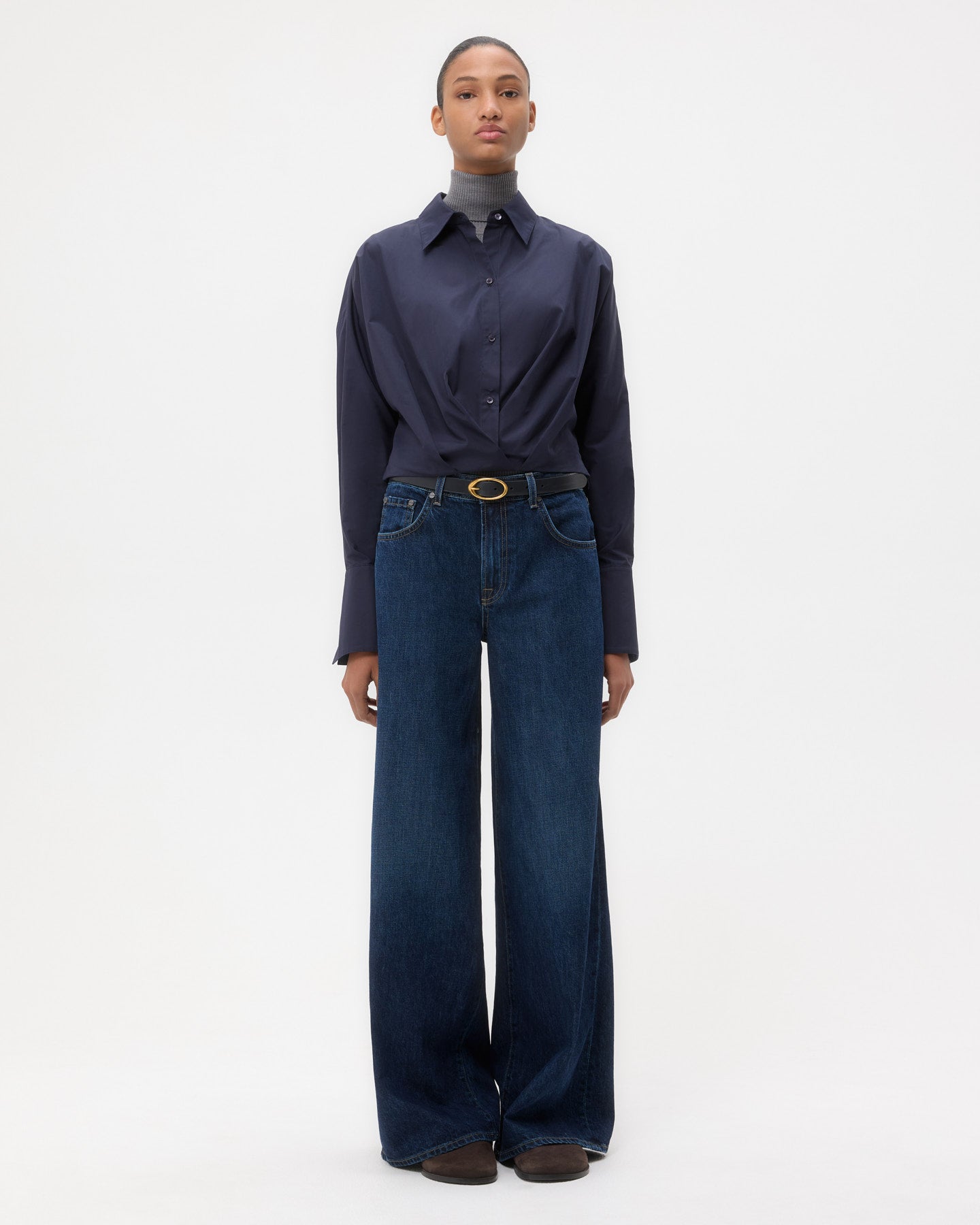 TWP Midnight Taken Top in Super Compact Poplin view 6