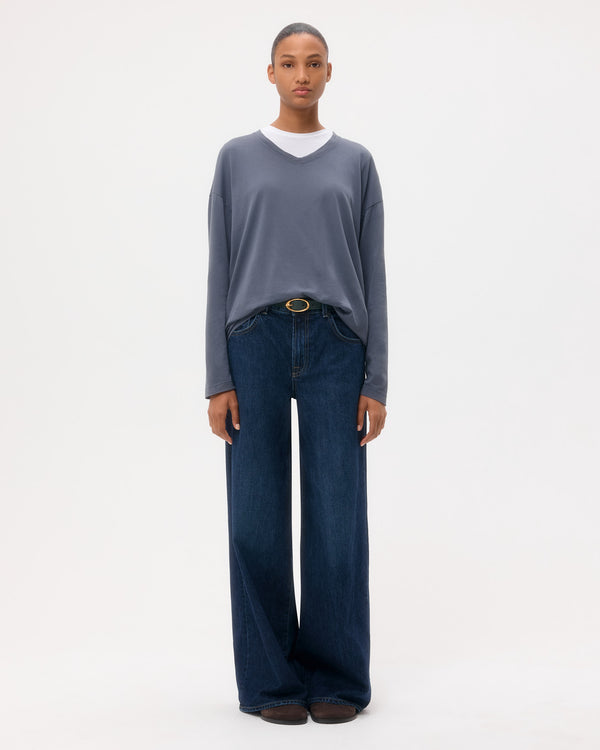 TWP Castle rock Ls High V Shirt in Jersey view 6