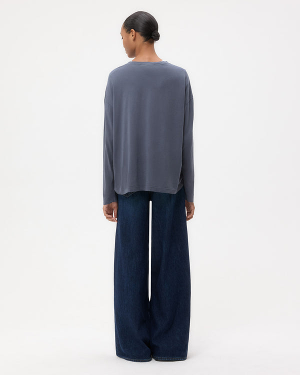 TWP Castle rock Ls High V Shirt in Jersey view 5