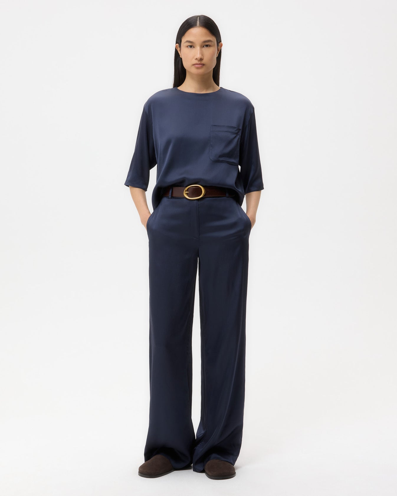 TWP Parisian night Ex T in Hammered Viscose Satin view 3