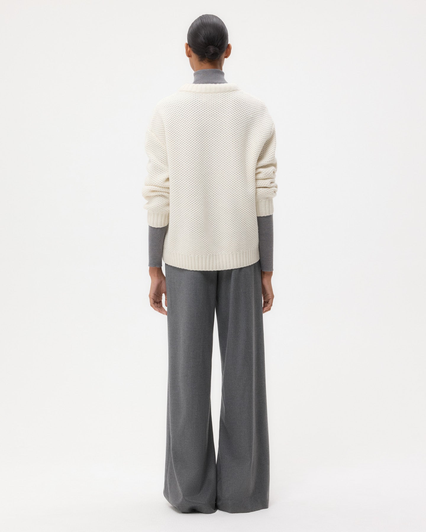 TWP Ivory Waffle Thermal in Cashmere view 5