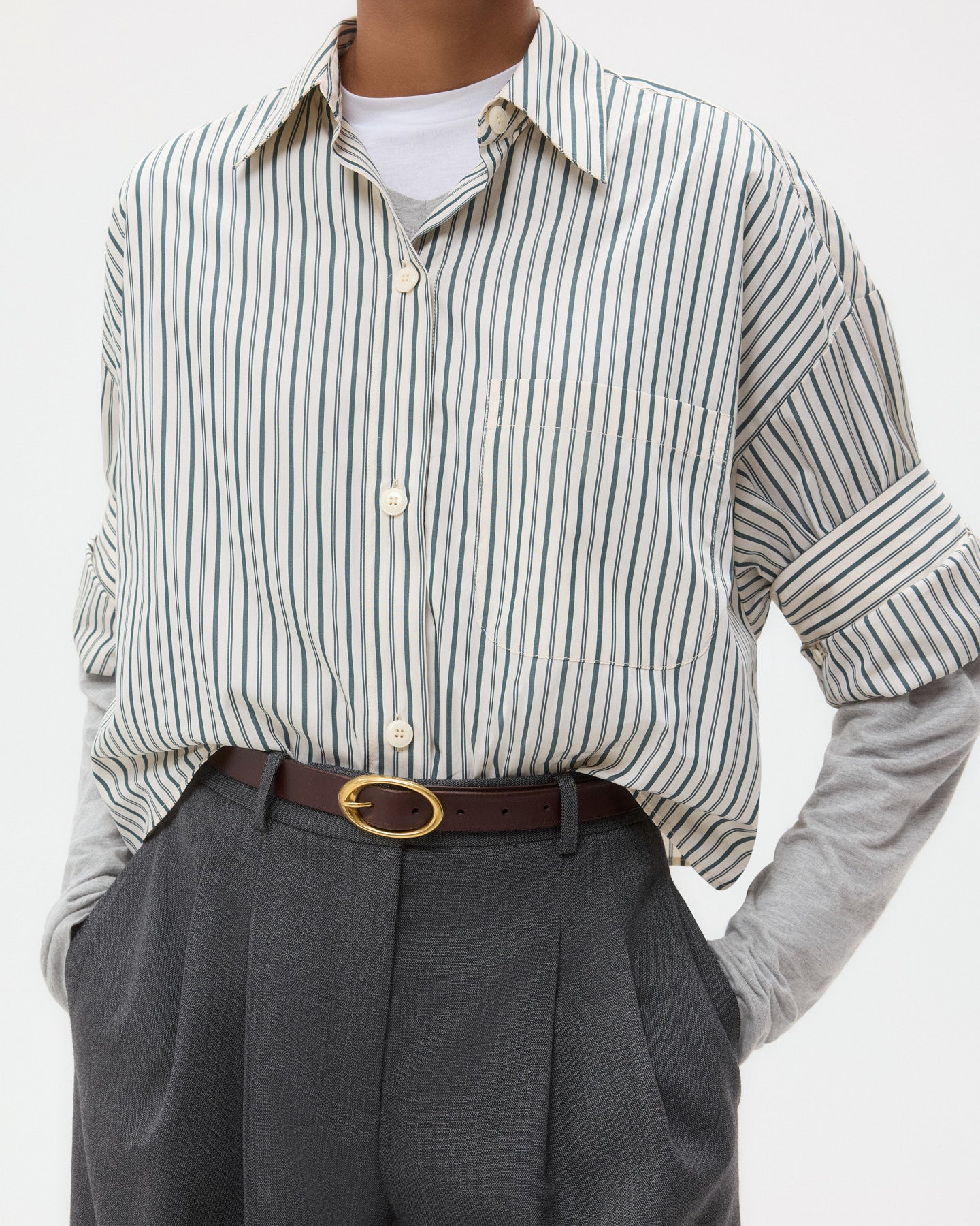 TWP Dakota Narrow Belt in Leather view 2