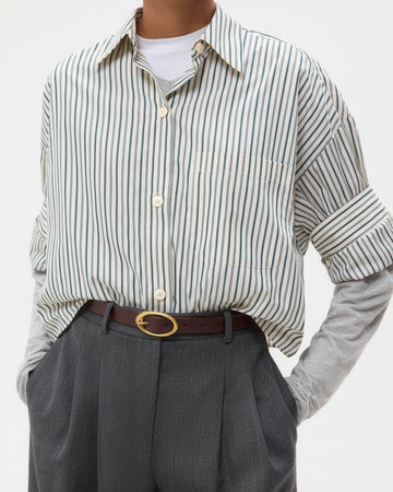 TWP Dakota Narrow Belt in Leather view 2