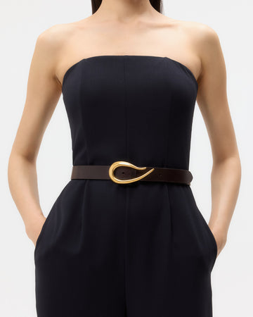 TWP Dakota Medium Belt with Snake Buckle in Leather view 2