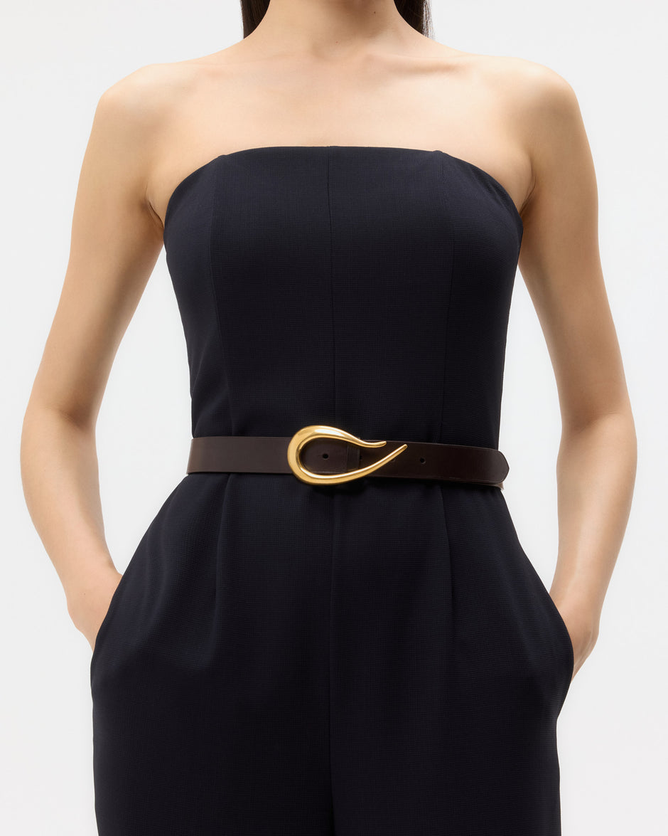 TWP Dakota Medium Belt with Snake Buckle in Leather view 2