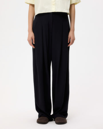 TWP Midnight Carrie's Trouser in Drapey Wool Crepe view 1