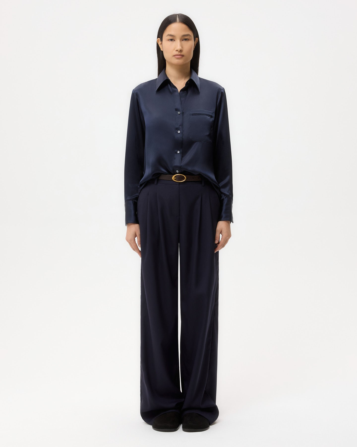 TWP Midnight Sulli Pant in Micro Herringbone Suiting view 6