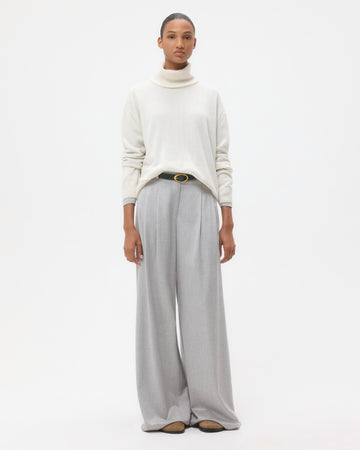 TWP Light heather grey Avery Pant in Viscose Wool Suiting view 6