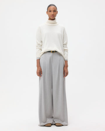 TWP Light heather grey Avery Pant in Viscose Wool Suiting view 2