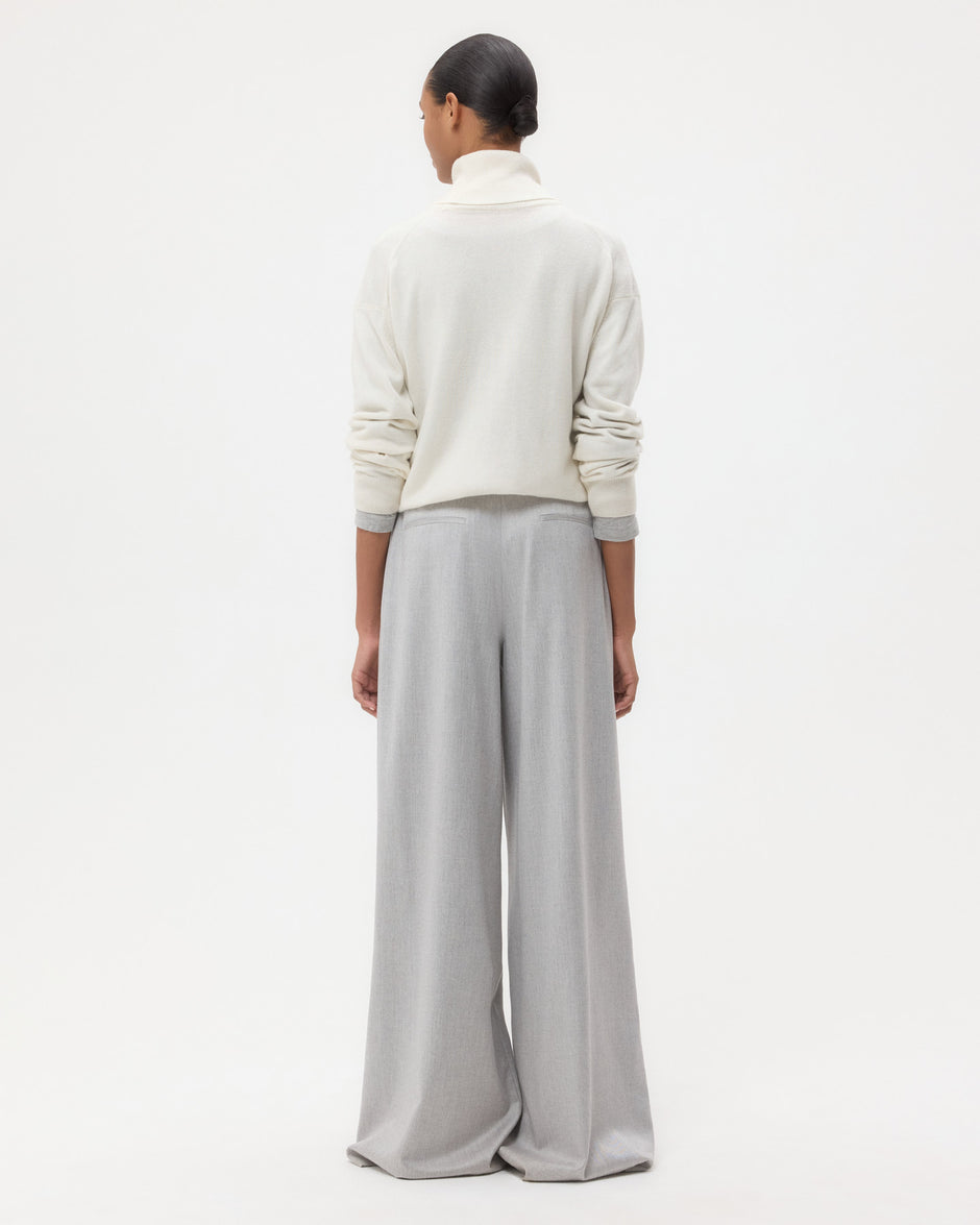 TWP Light heather grey Avery Pant in Viscose Wool Suiting view 5