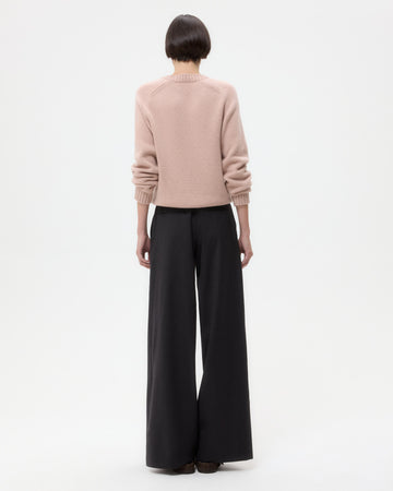 TWP Charcoal Downing Pant in Micro Herringbone Wool Suiting view 5