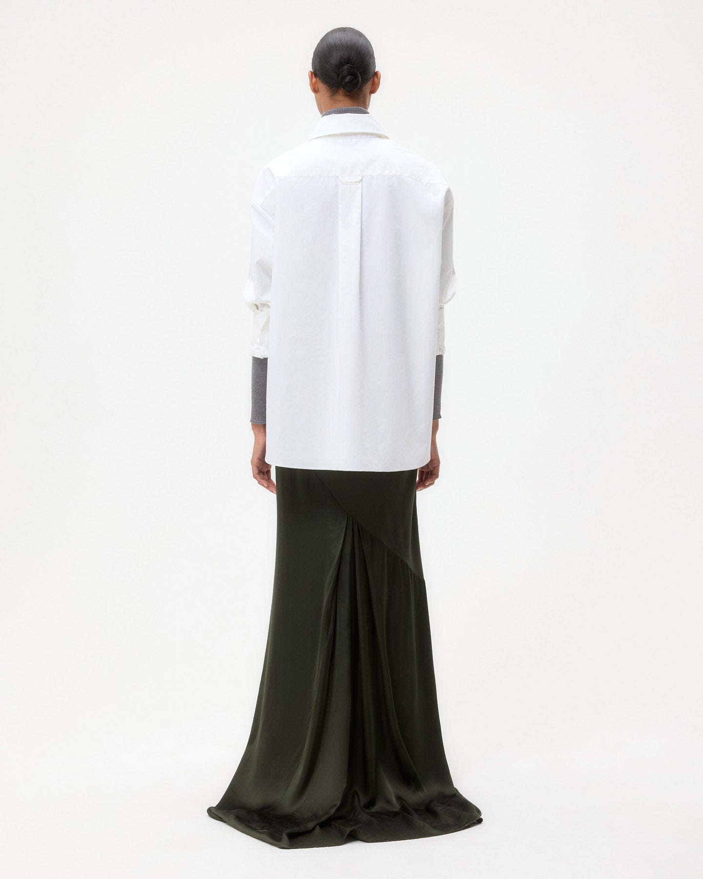 TWP White Big Joe Shirt in Super Compact Poplin view 6