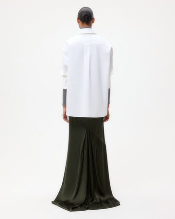 TWP White Big Joe Shirt in Super Compact Poplin view 6