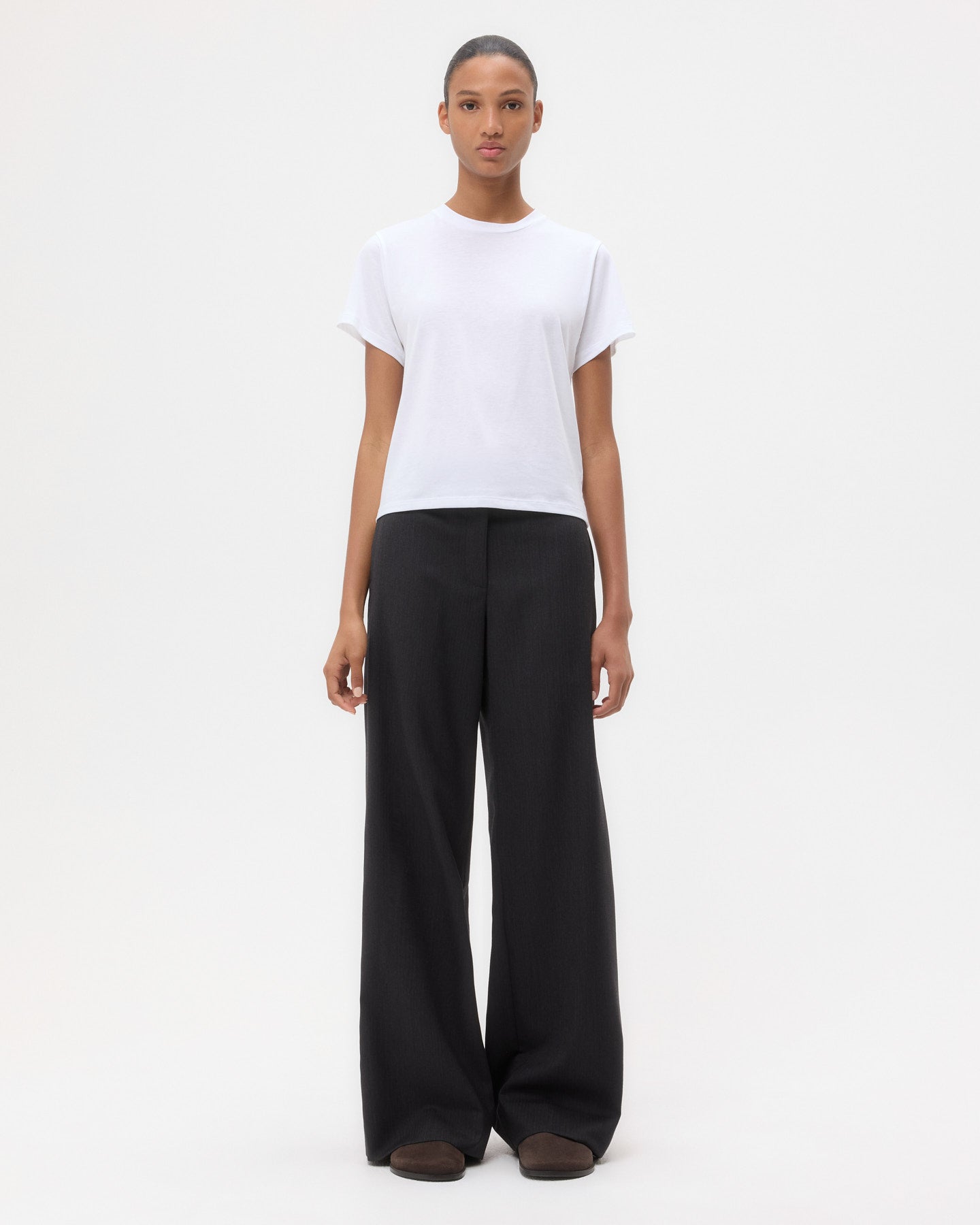 TWP White His Tee in Supima Cotton view 6