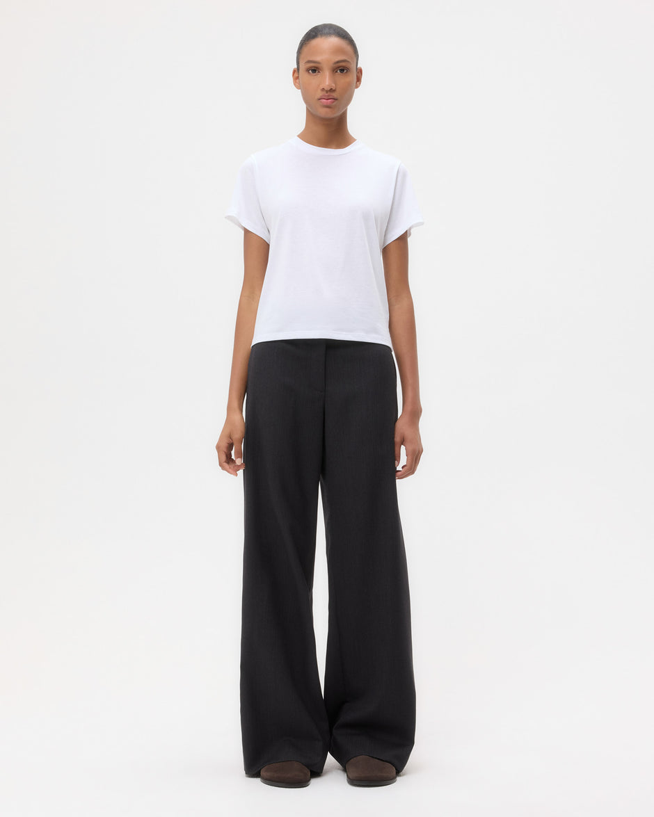 TWP White His Tee in Supima Cotton view 5