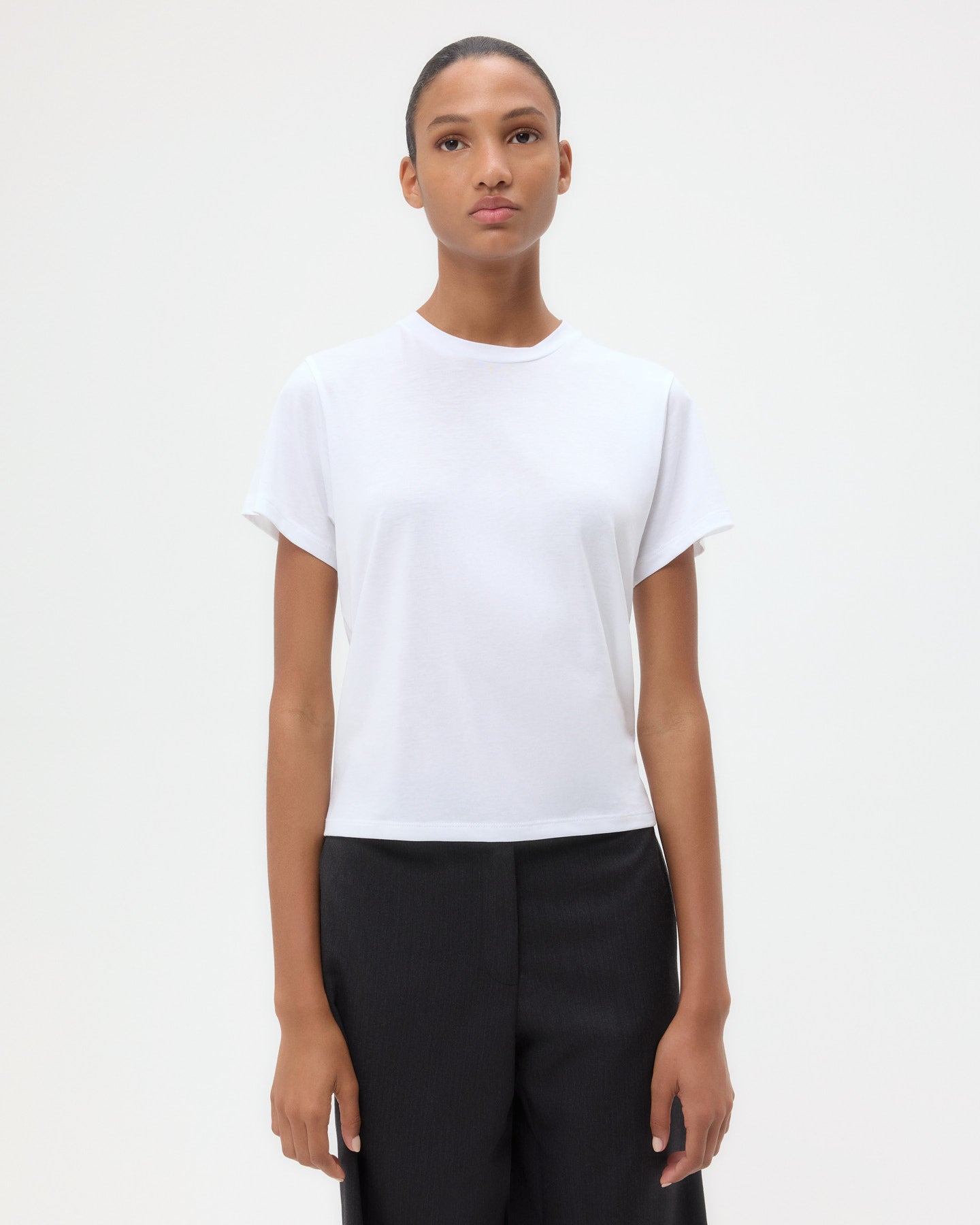 TWP White His Tee in Supima Cotton view 2