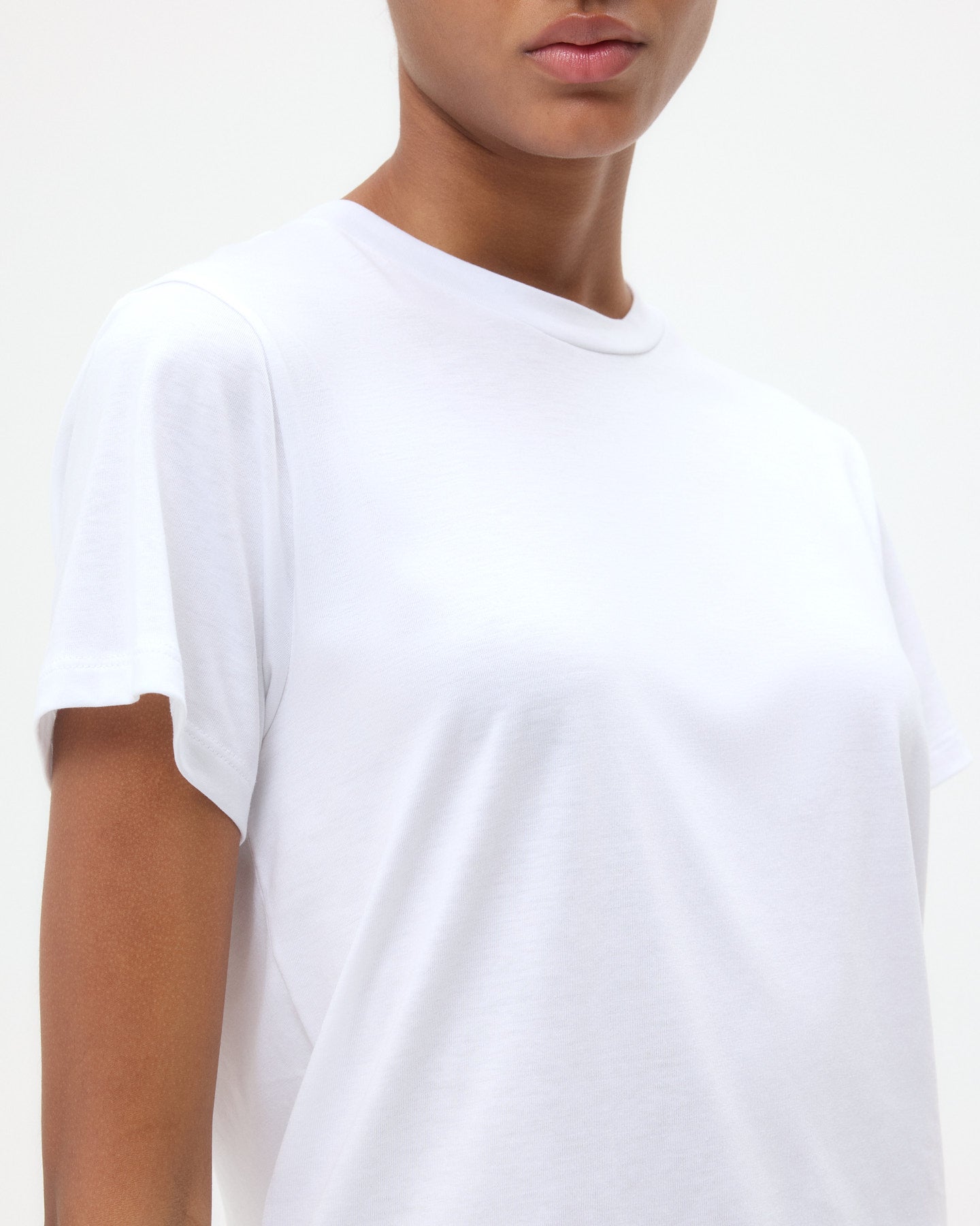 TWP White His Tee in Supima Cotton view 3