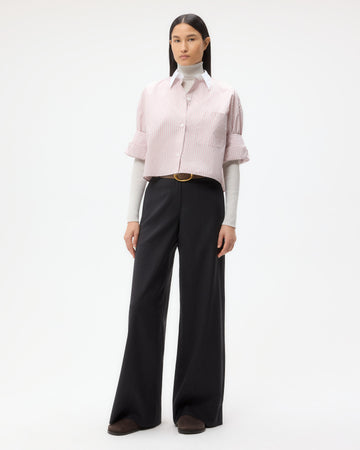 TWP Spanish villa/white Next Ex Shirt in Classic Barre Striped Cotton view 3