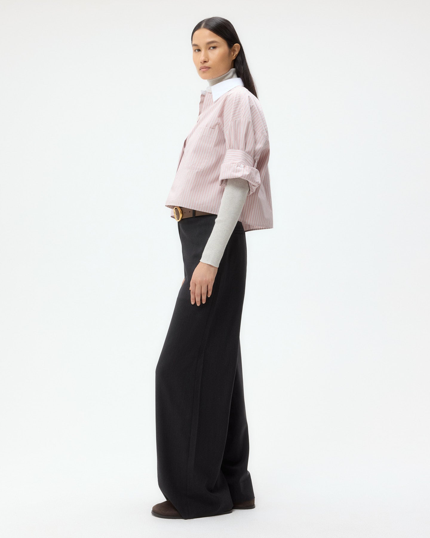 TWP Spanish villa/white Next Ex Shirt in Classic Barre Striped Cotton view 4