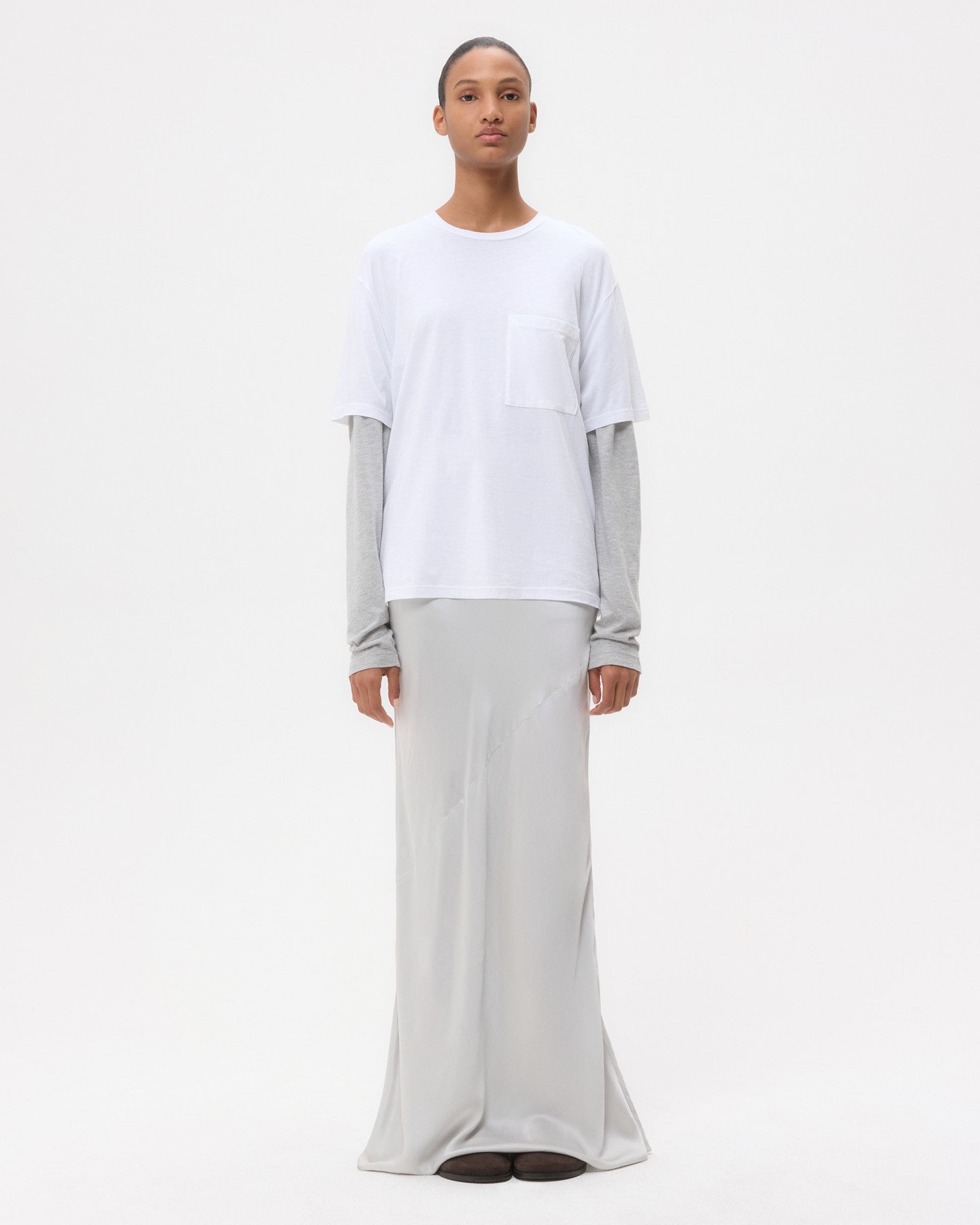TWP White Big Boy Tee in Supima Cotton view 6