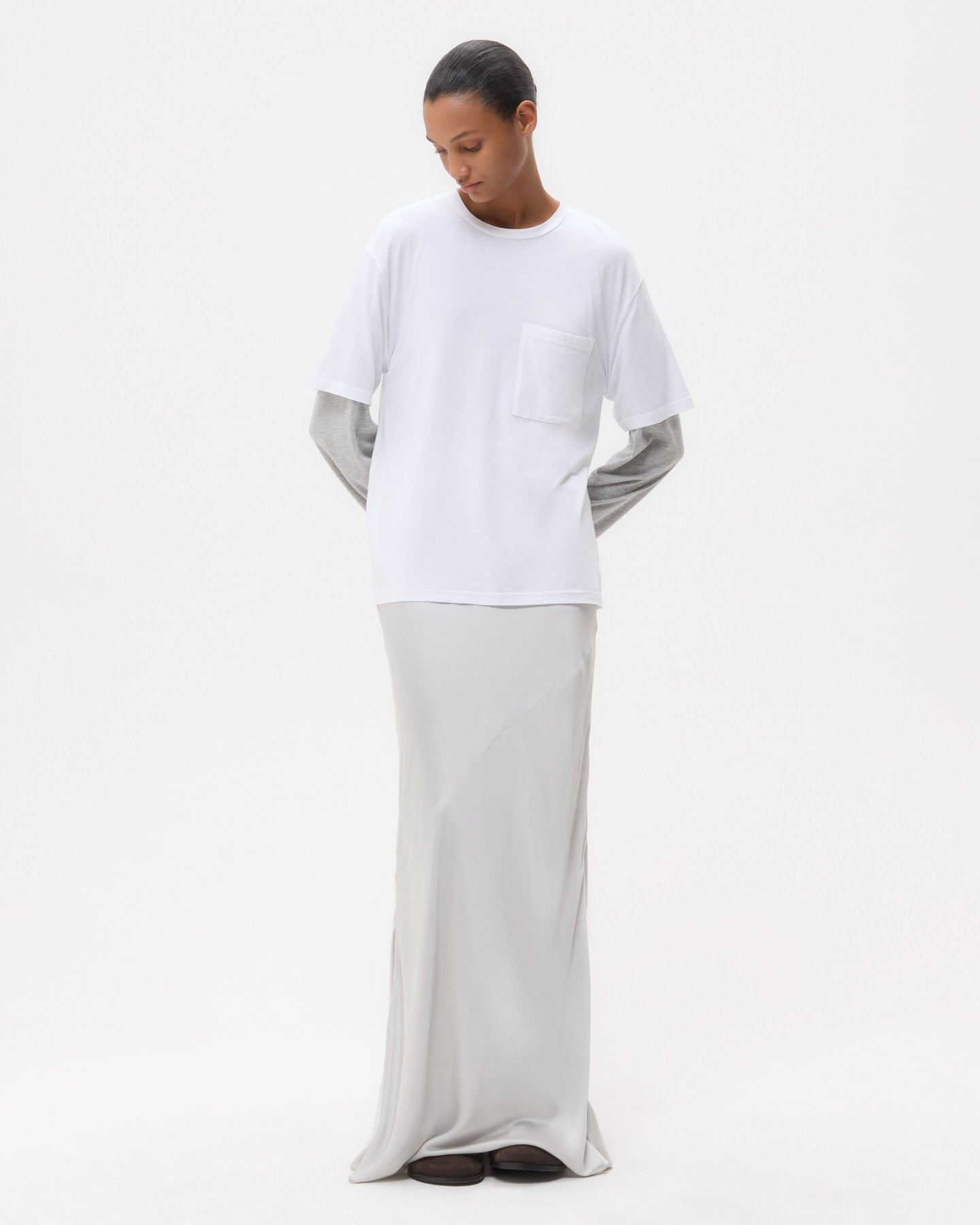 TWP White Big Boy Tee in Supima Cotton view 3