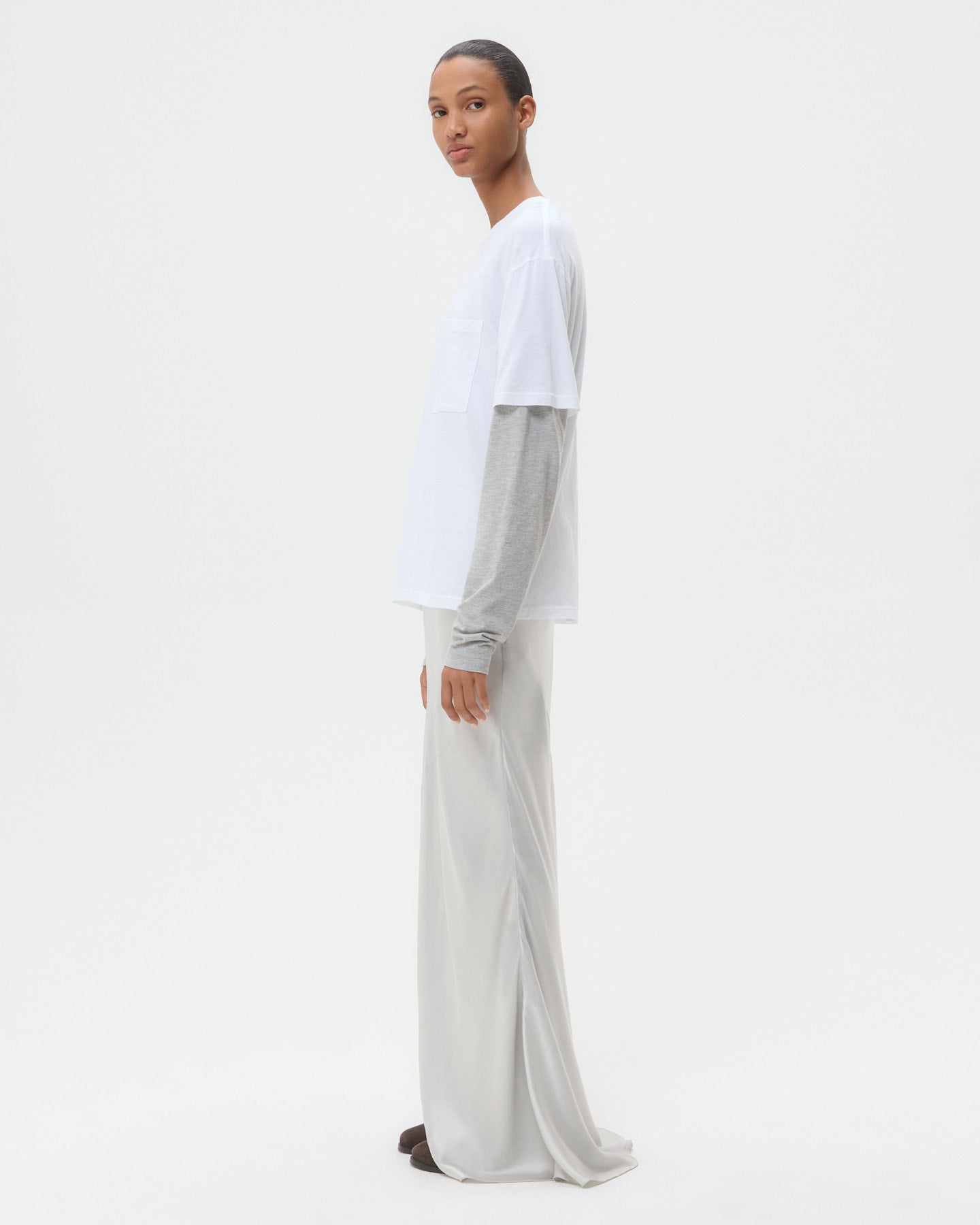 TWP White Big Boy Tee in Supima Cotton view 4