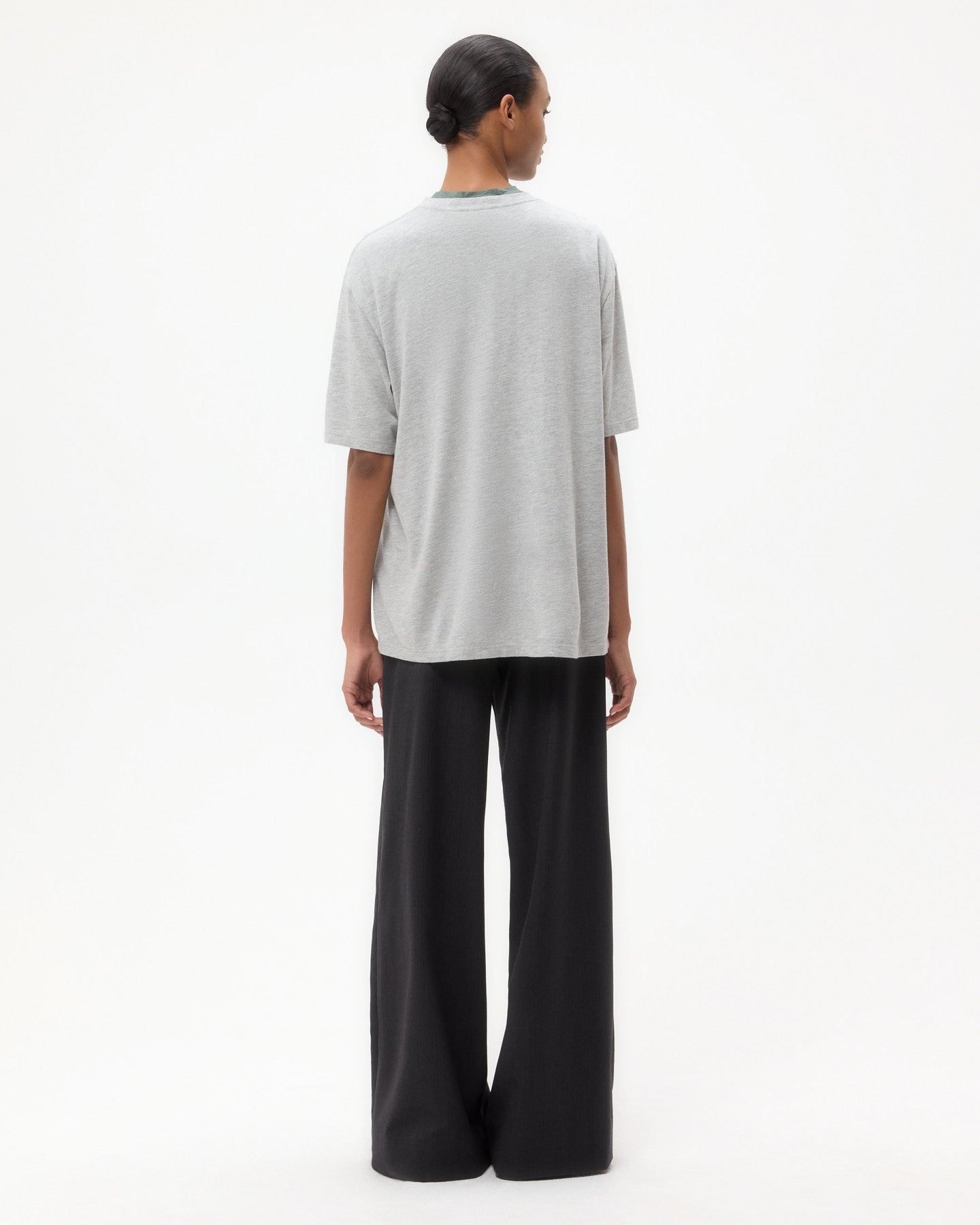 TWP Light heather grey Big Boy Tee in Heathered Modal view 5