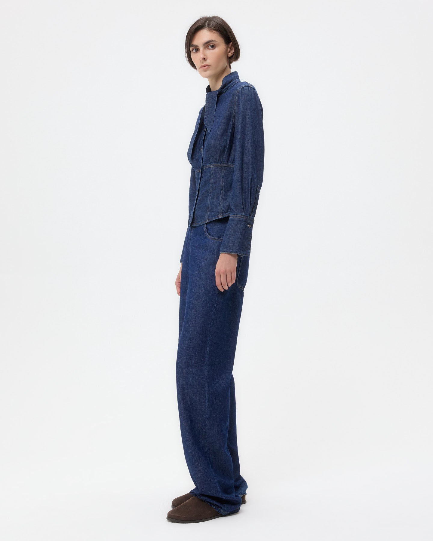 TWP Dark stone Fifi's Shirt in Denim view 4