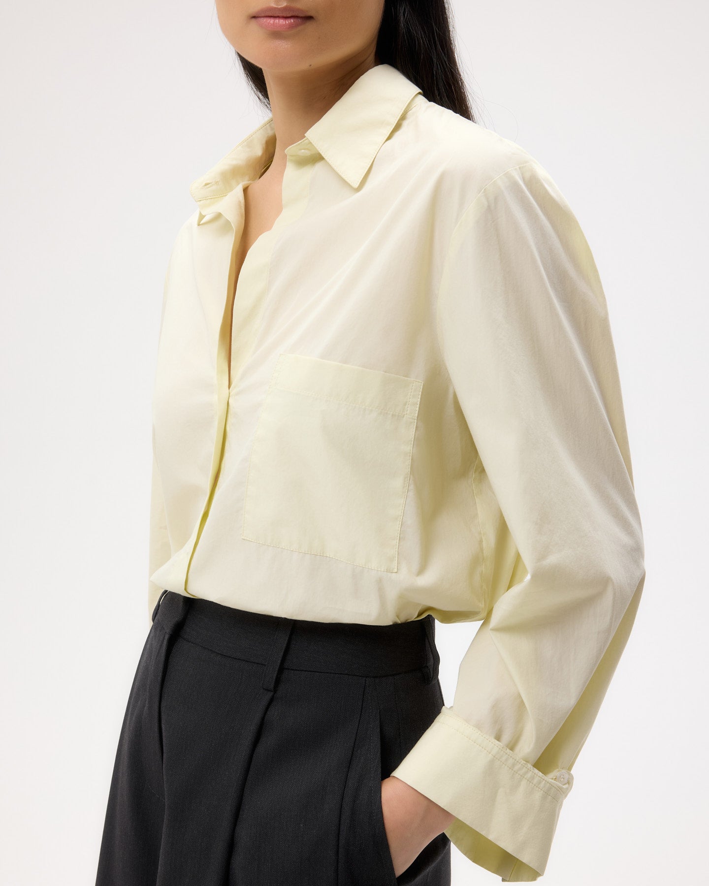 TWP Aloe wash Next Morning Shirt in Superfine Cotton Shirting view 3