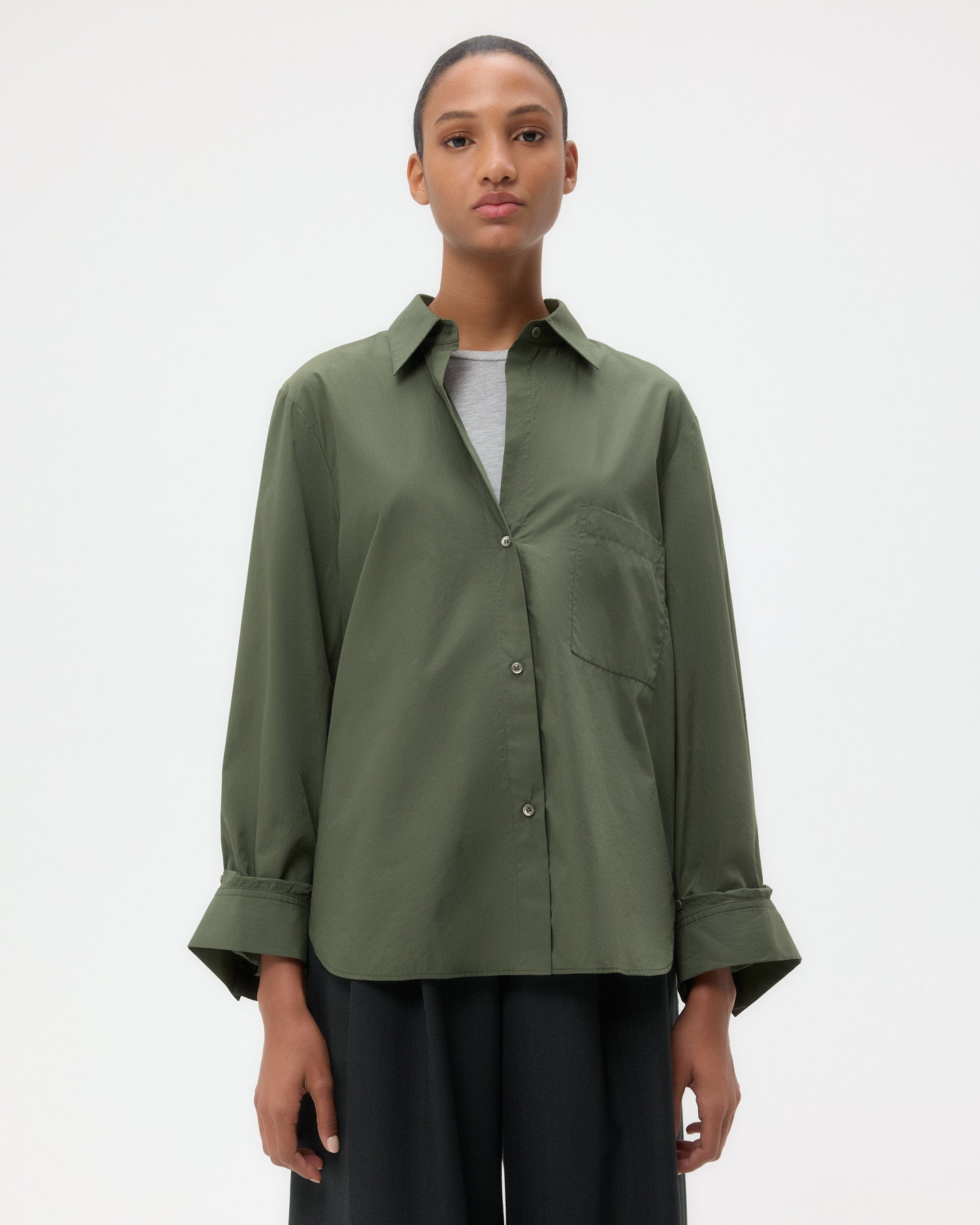 TWP Duffle bag Next Morning Shirt in Superfine Cotton Shirting view 1