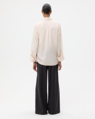 TWP Pink tint Next Morning Shirt in Superfine Cotton Shirting view 5