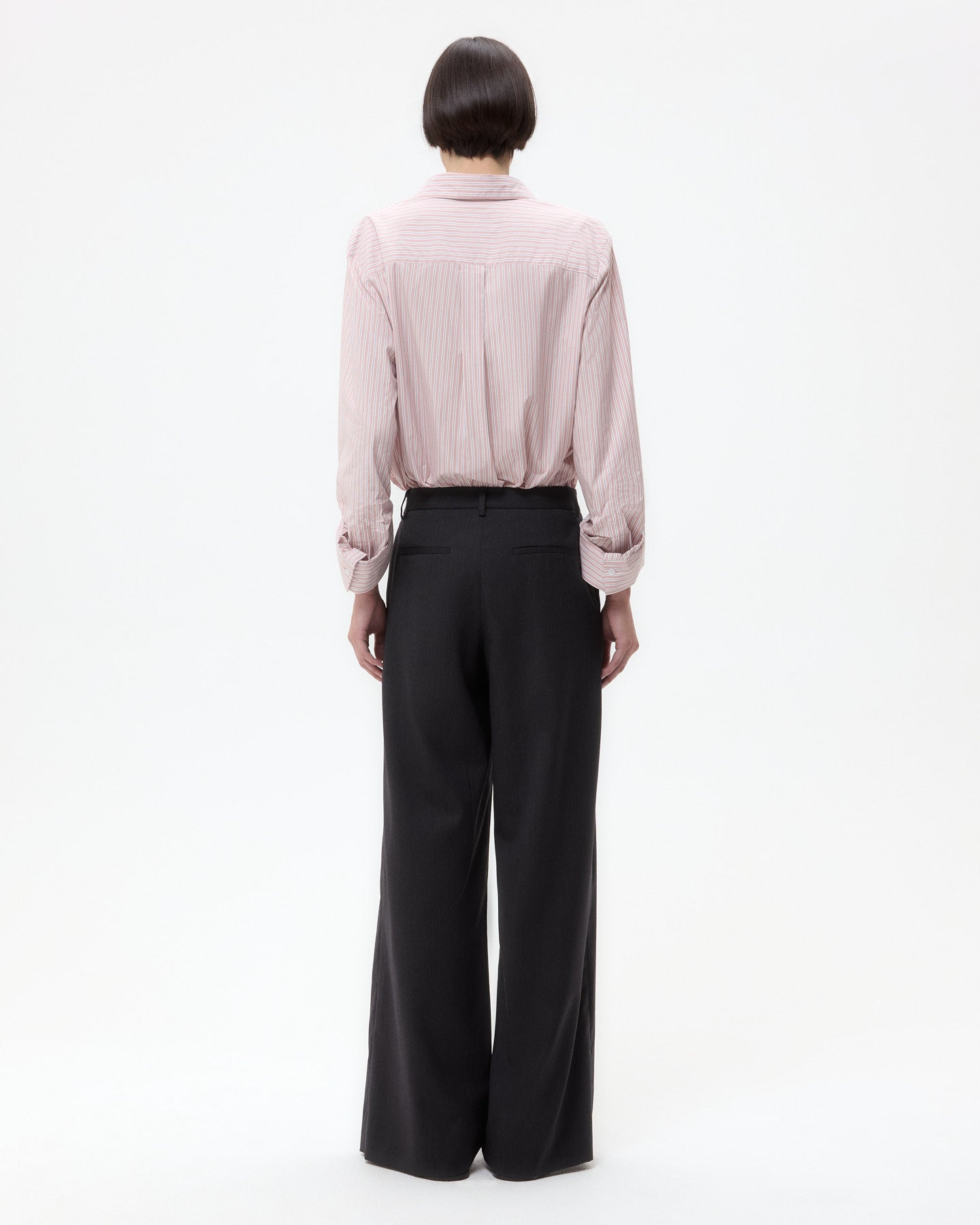 TWP Spanish villa/white Next Morning Shirt in Classic Barre Stripe Cotton view 5