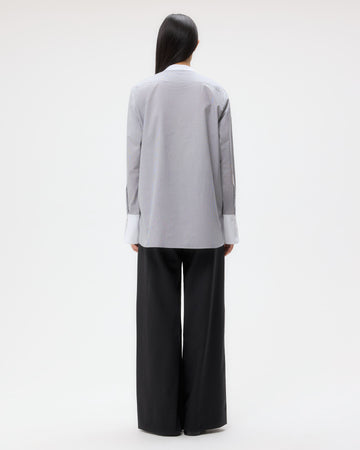 TWP White/black Simple Man Shirt in Micro Windowpane Check Cotton view 5