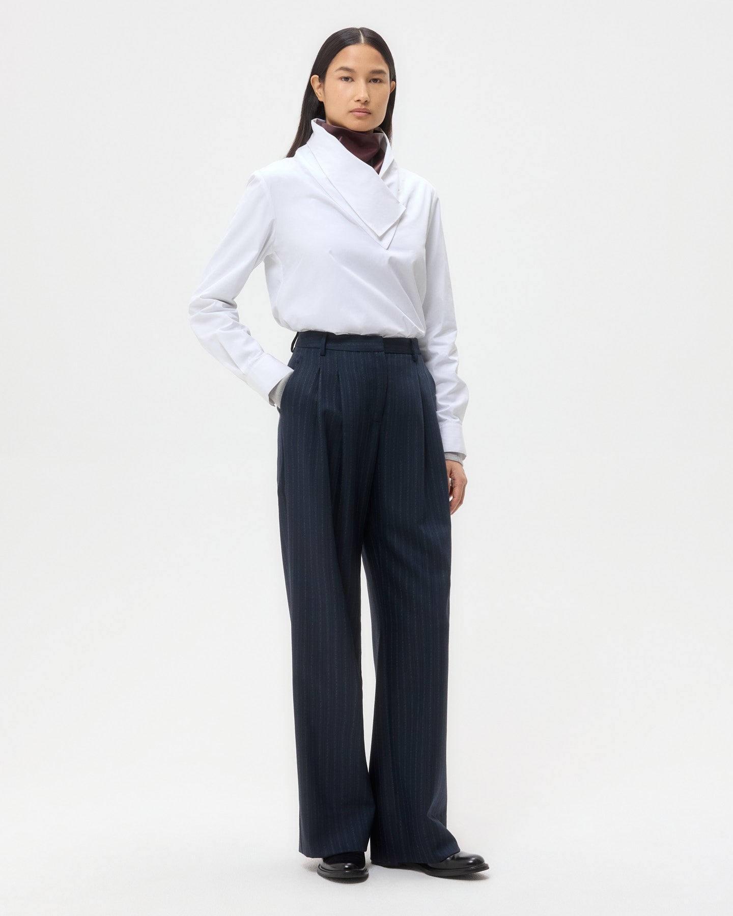 TWP White My Maria Top in Super Compact Poplin view 3
