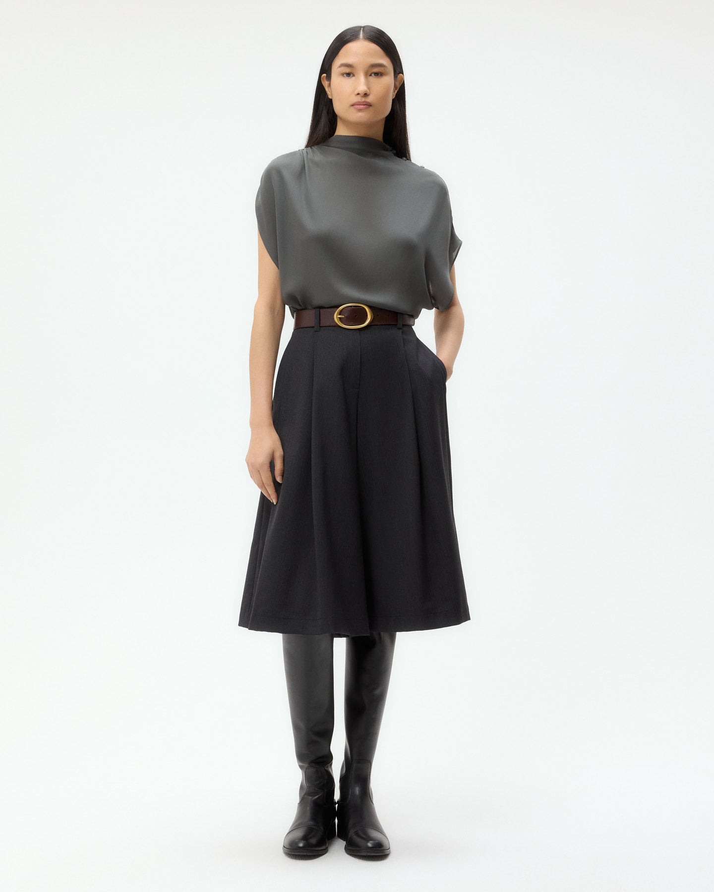 TWP Urban chic Wish You Would Top In Silk Georgette view 2