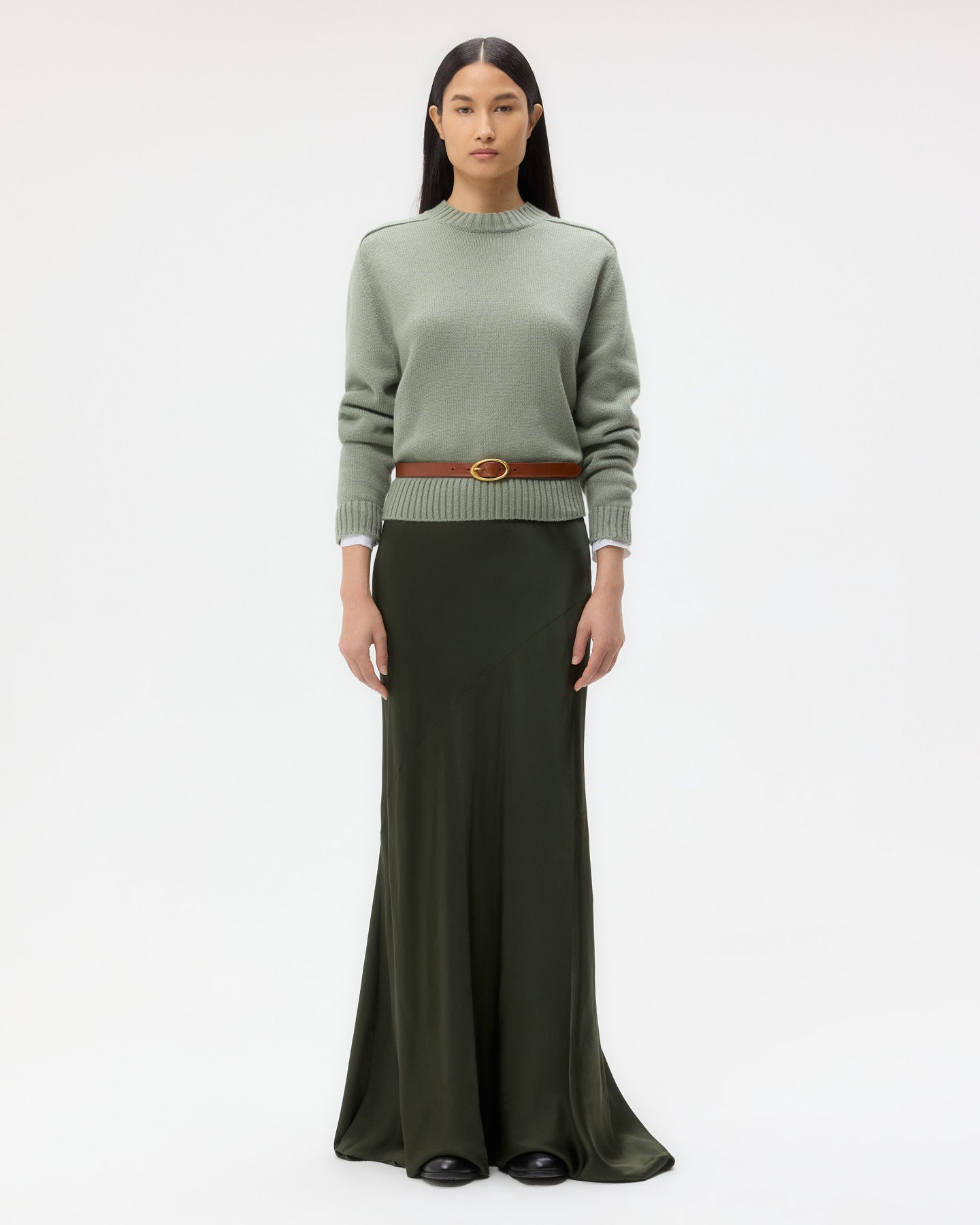 TWP Martini olive New Jill Crewneck in Cashmere view 4