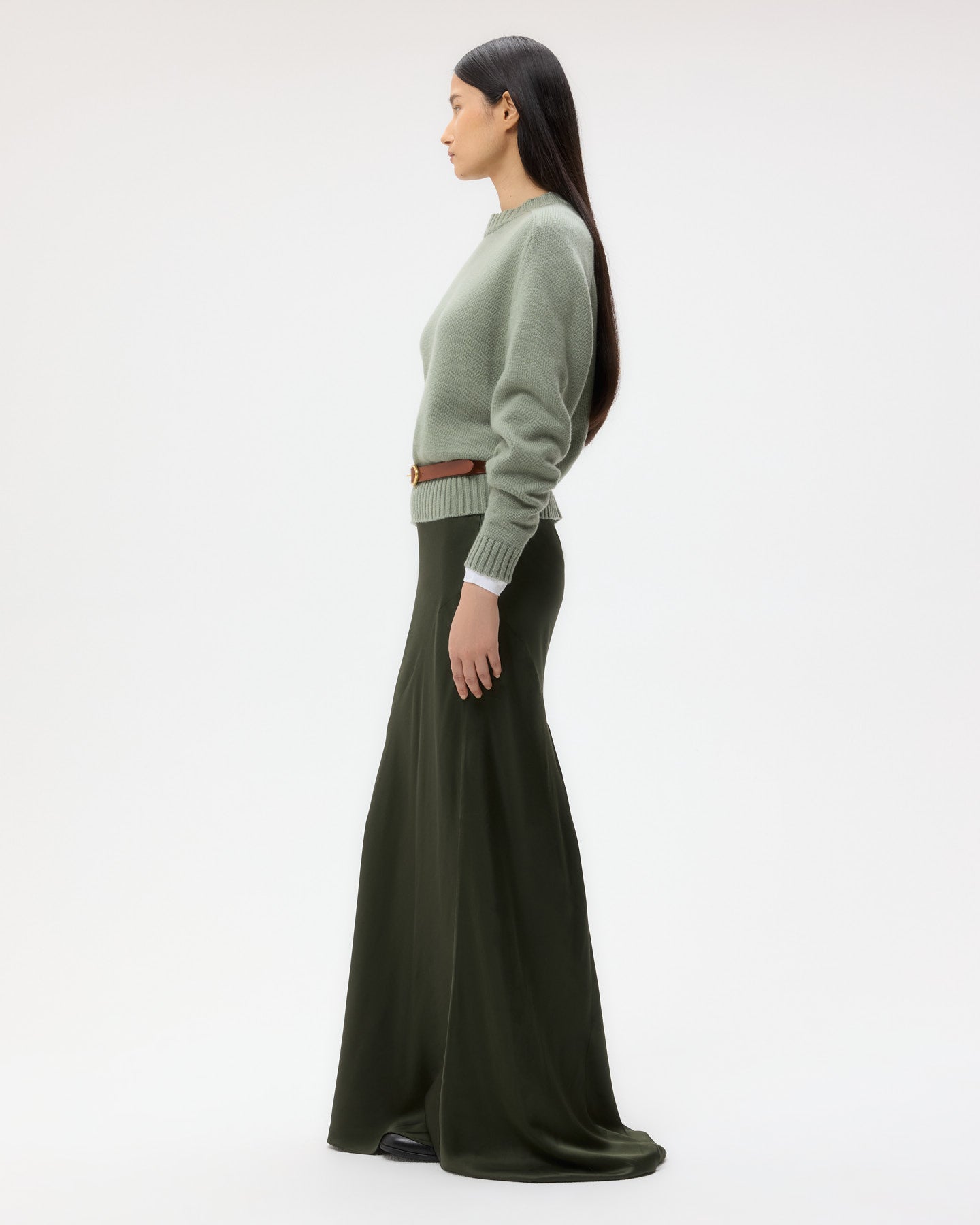 TWP Martini olive New Jill Crewneck in Cashmere view 5