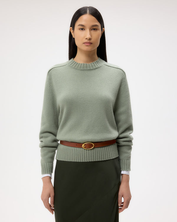 TWP Cognac Narrow Belt in Leather view 3