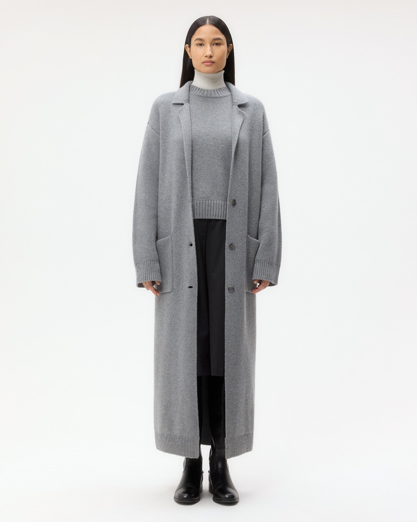 TWP Grey Jorden Coat in Cashmere view 1