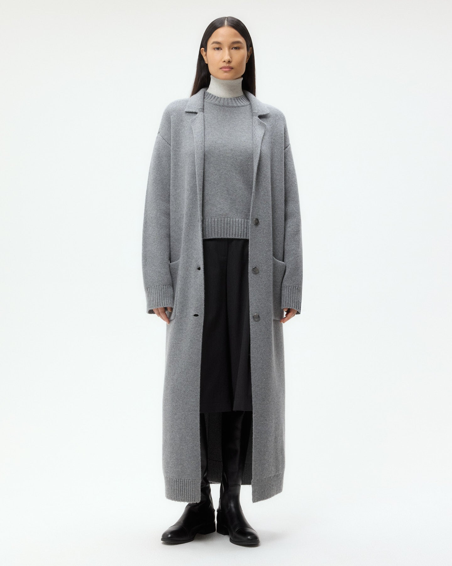 TWP Grey Jorden Coat in Cashmere view 5