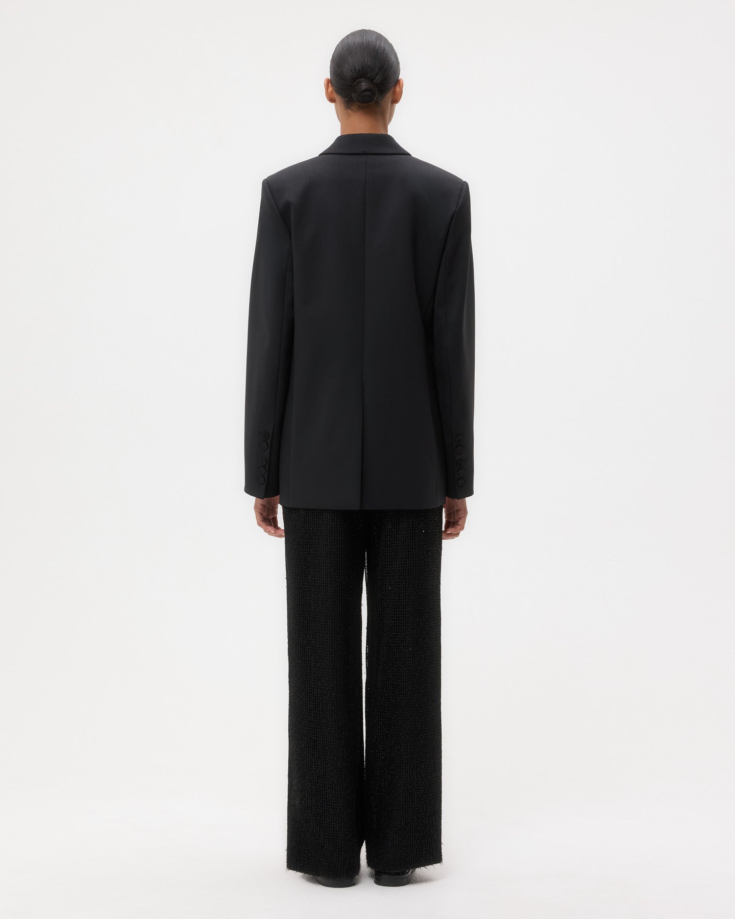 TWP Black Sweet Pea Blazer with Tux in Tux Wool Suiting view 5