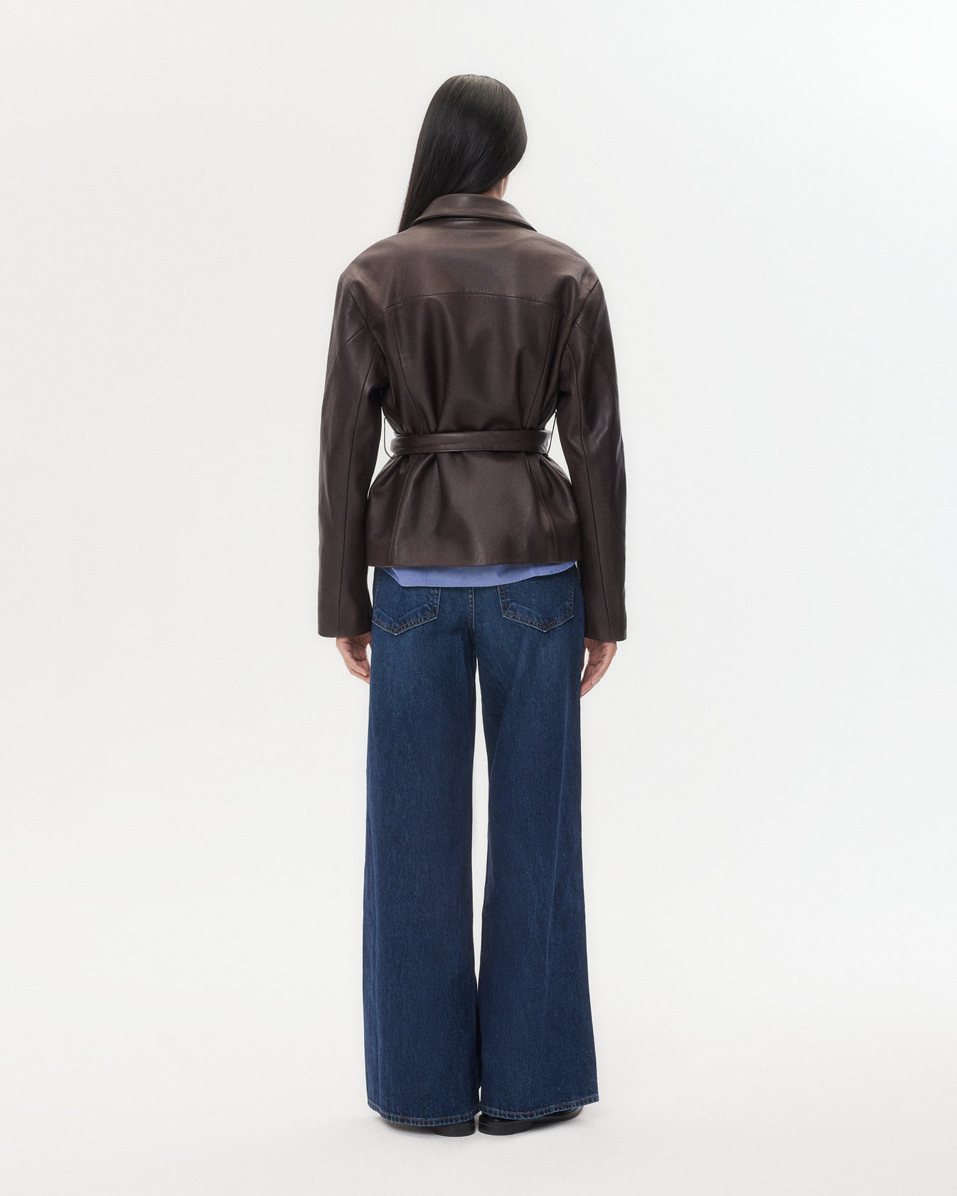 TWP Chocolate Andie Jacket in Leather view 5
