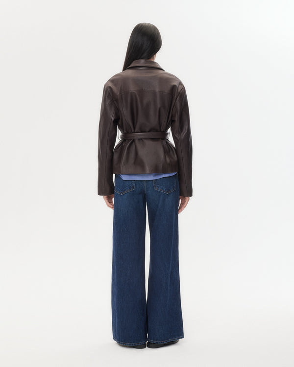 TWP Chocolate Andie Jacket in Leather view 5