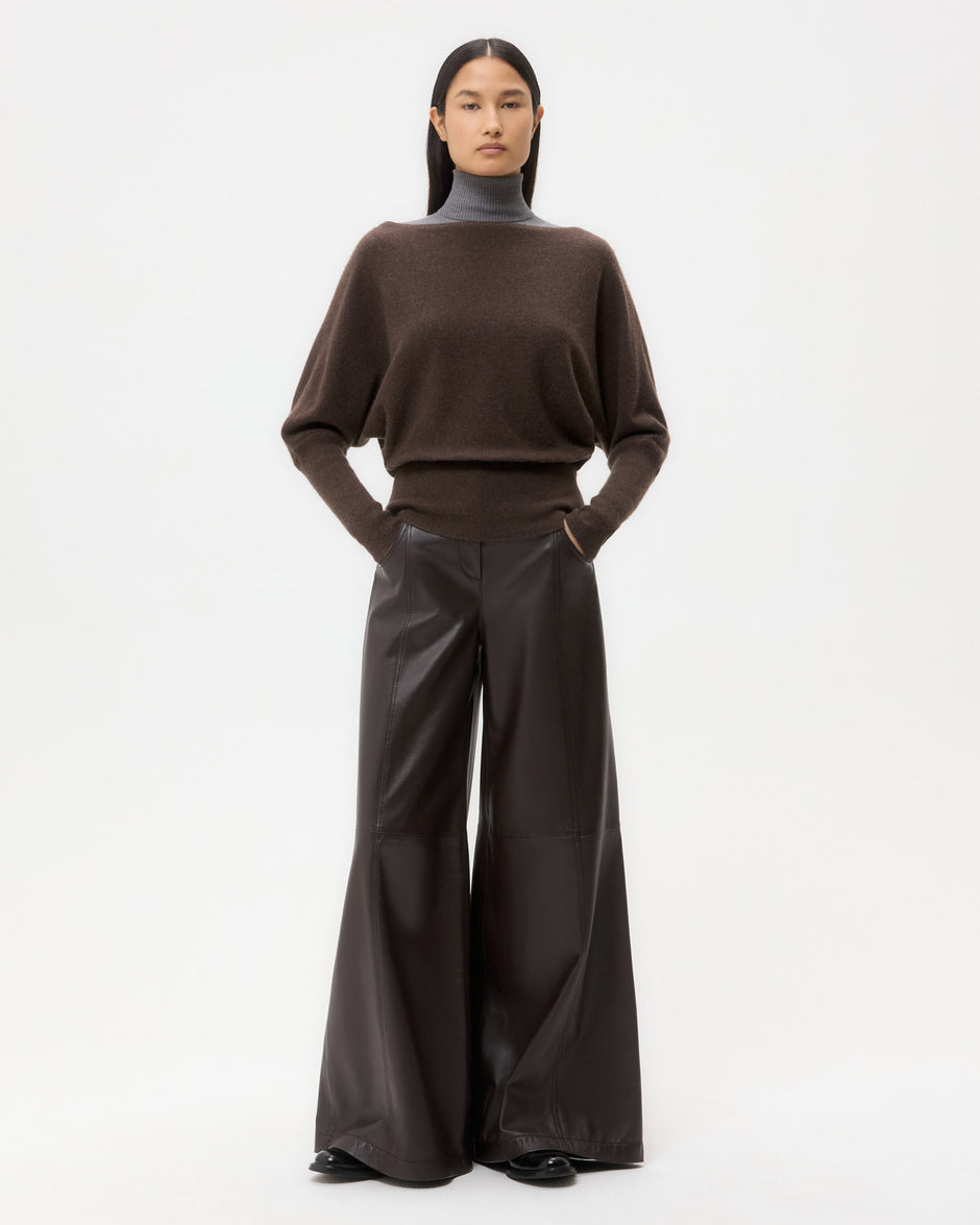 TWP Chocolate Demie Pant in Nappa Leather view 4